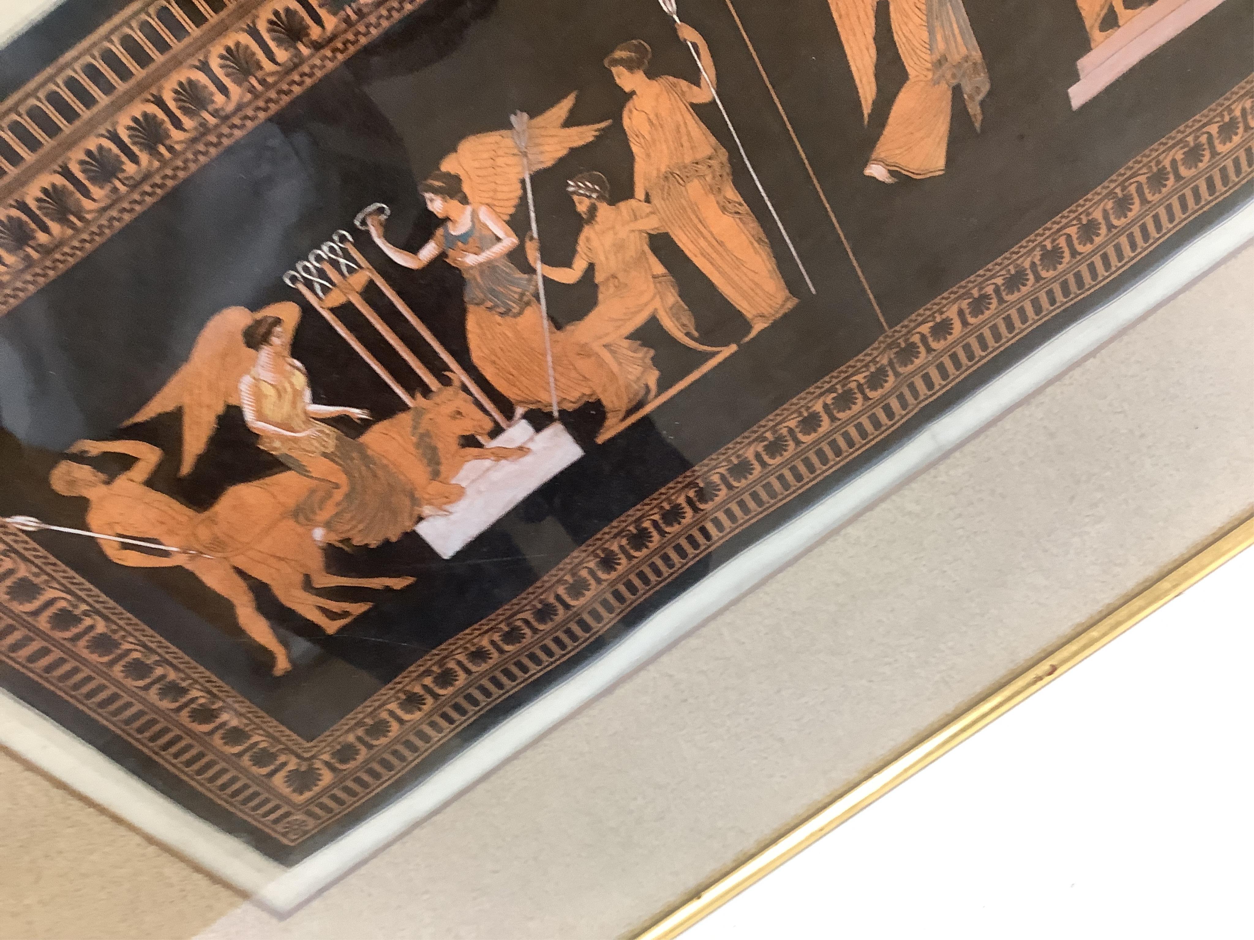 Sir William Hamilton RA (1730-1803), two coloured engraved plates from ‘Collection of Etruscan, Greek, and Roman Antiquities’, largest 31 x 65cm